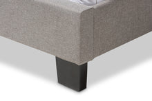Load image into Gallery viewer, Baxton Studio Lexi Modern and Contemporary Light Grey Fabric Upholstered Queen Size Bed
