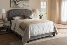 Load image into Gallery viewer, Baxton Studio Lexi Modern and Contemporary Light Grey Fabric Upholstered Queen Size Bed
