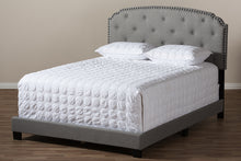 Load image into Gallery viewer, Baxton Studio Lexi Modern and Contemporary Light Grey Fabric Upholstered Queen Size Bed

