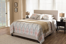 Load image into Gallery viewer, Baxton Studio Hampton Modern and Contemporary Light Beige Fabric Upholstered King Size Bed
