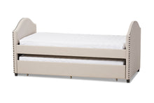 Load image into Gallery viewer, Baxton Studio Alessia Modern and Contemporary Beige Fabric Upholstered Daybed with Guest Trundle Bed
