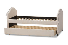 Load image into Gallery viewer, Baxton Studio Alessia Modern and Contemporary Beige Fabric Upholstered Daybed with Guest Trundle Bed
