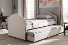 Load image into Gallery viewer, Baxton Studio Alessia Modern and Contemporary Beige Fabric Upholstered Daybed with Guest Trundle Bed
