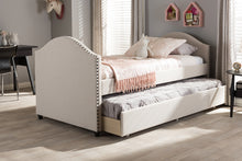 Load image into Gallery viewer, Baxton Studio Alessia Modern and Contemporary Beige Fabric Upholstered Daybed with Guest Trundle Bed
