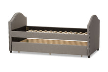 Load image into Gallery viewer, Baxton Studio Alessia Modern and Contemporary Grey Fabric Upholstered Daybed with Guest Trundle Bed
