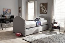 Load image into Gallery viewer, Baxton Studio Alessia Modern and Contemporary Grey Fabric Upholstered Daybed with Guest Trundle Bed
