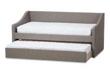Load image into Gallery viewer, Baxton Studio Barnstorm Modern and Contemporary Grey Fabric Upholstered Daybed with Guest Trundle Bed
