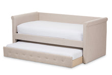 Load image into Gallery viewer, Baxton Studio Alena Modern and Contemporary Light Beige Fabric Daybed with Trundle

