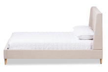 Load image into Gallery viewer, Baxton Studio Adelaide Retro Modern Light Beige Fabric Upholstered Full Size Platform Bed
