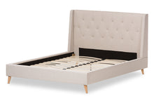 Load image into Gallery viewer, Baxton Studio Adelaide Retro Modern Light Beige Fabric Upholstered Full Size Platform Bed
