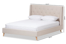 Load image into Gallery viewer, Baxton Studio Adelaide Retro Modern Light Beige Fabric Upholstered Full Size Platform Bed
