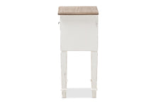 Load image into Gallery viewer, Baxton Studio Dauphine Provincial Style Weathered Oak and White Wash Distressed Finish Wood Nightstand
