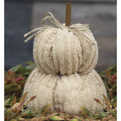 Mini Cream Pumpkin Stack (Pack of 2)