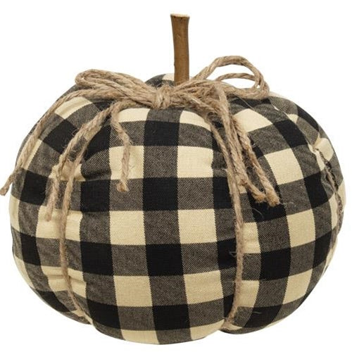 '+Large Black Buffalo Check Pumpkin (Pack of 2)