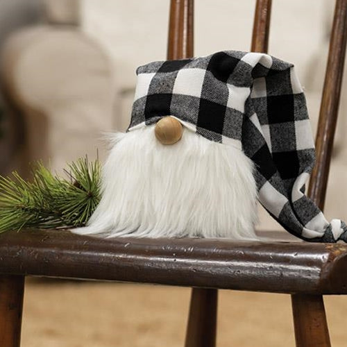 Small White Buffalo Check Cap Gnome (Pack of 4)