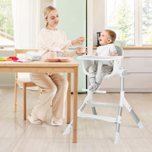 Load image into Gallery viewer, 4-in-1 Convertible Baby High Chair with Aluminum Frame-Gray
