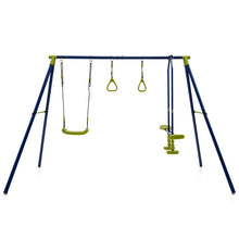 Load image into Gallery viewer, 3-in-1 Outdoor Swing Set for Kids Aged 3 to 10
