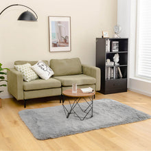 Load image into Gallery viewer, 4x6 Feet Modern Soft Shag Rug with Non-slip Grip Dots-Light Gray
