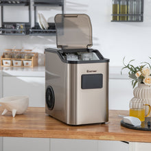 Load image into Gallery viewer, Countertop Nugget Ice Maker with 2 Ways Water Refill Self-Cleaning-Silver
