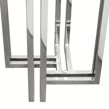 Load image into Gallery viewer, DEKO Polished Stainless Steel Round Accent Table w/ Clear, Tempered Glass Top by Diamond Sofa
