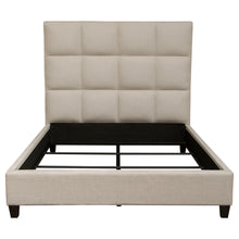 Load image into Gallery viewer, Devon Grid Tufted Eastern King Bed in Sand Fabric by Diamond Sofa
