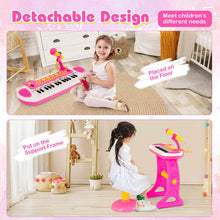 Load image into Gallery viewer, 31-Key Kids Piano Keyboard Toy with Microphone and Multiple Sounds for Age 3+-Pink

