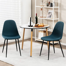 Load image into Gallery viewer, Dining Chairs Set of 2 with Black Metal Legs-Blue
