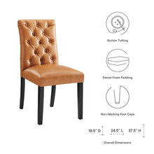 Load image into Gallery viewer, Duchess Button Tufted Vegan Leather Dining Chair by Modway
