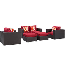 Load image into Gallery viewer, Convene 5 Piece Outdoor Patio Sofa Set
