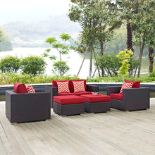 Load image into Gallery viewer, Convene 5 Piece Outdoor Patio Sofa Set
