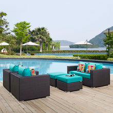 Load image into Gallery viewer, Convene 5 Piece Outdoor Patio Sofa Set
