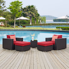 Load image into Gallery viewer, Convene 5 Piece Outdoor Patio Sectional Set
