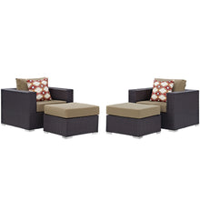 Load image into Gallery viewer, Convene 4 Piece Outdoor Patio Sectional Set
