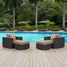 Load image into Gallery viewer, Convene 4 Piece Outdoor Patio Sectional Set
