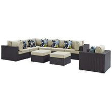 Load image into Gallery viewer, Convene 9 Piece Outdoor Patio Sectional Set
