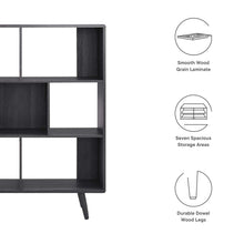 Load image into Gallery viewer, Transmit 7 Shelf Wood Grain Bookcase
