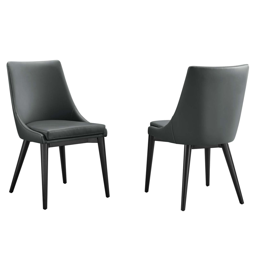 Viscount Vinyl Dining Side Chair Set of 2 by Modway