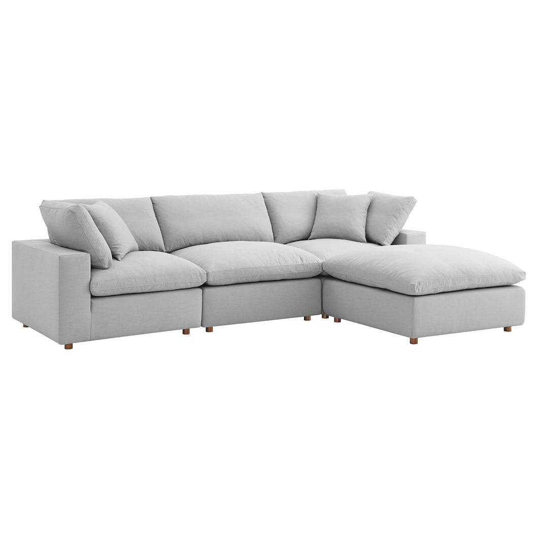 Commix 4 Piece Down Filled Overstuffed Sectional Sofa Set by Modway