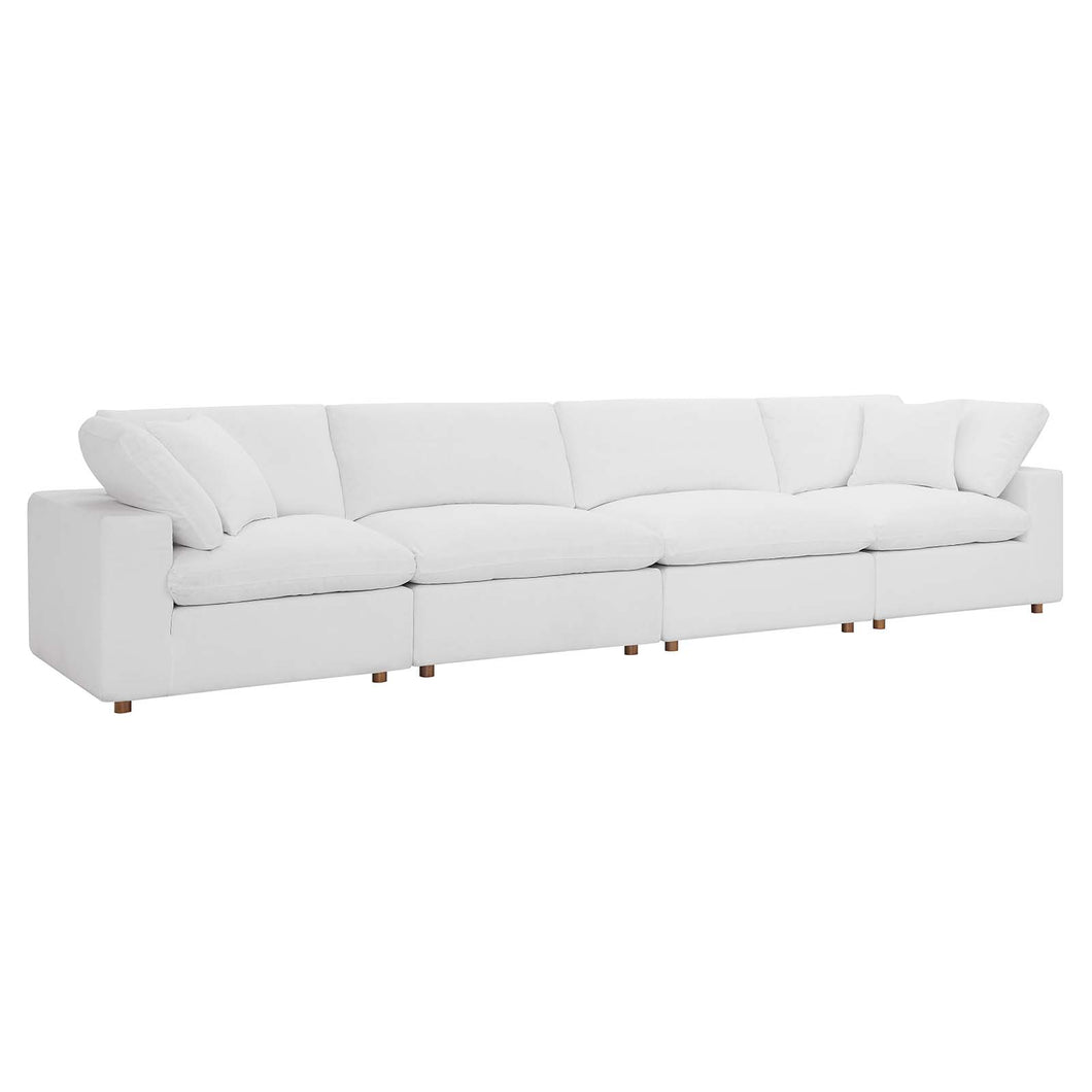 Commix 4 Piece Down Filled Overstuffed Sectional Sofa Set by Modway