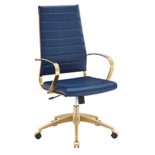 Load image into Gallery viewer, Jive Gold Stainless Steel Highback Office Chair
