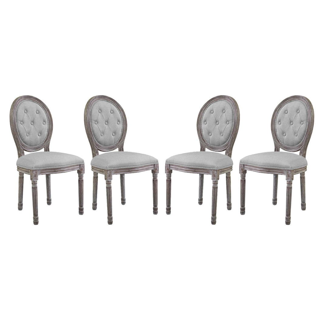Arise Upholstered Fabric Dining Side Chair Set of 4 by Modway