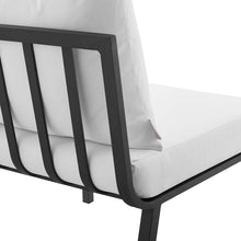 Load image into Gallery viewer, Riverside 4 Piece Outdoor Aluminum Set in Gray White
