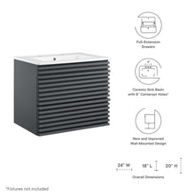 Load image into Gallery viewer, Render 24&quot; Wall-Mount Bathroom Vanity by Modway
