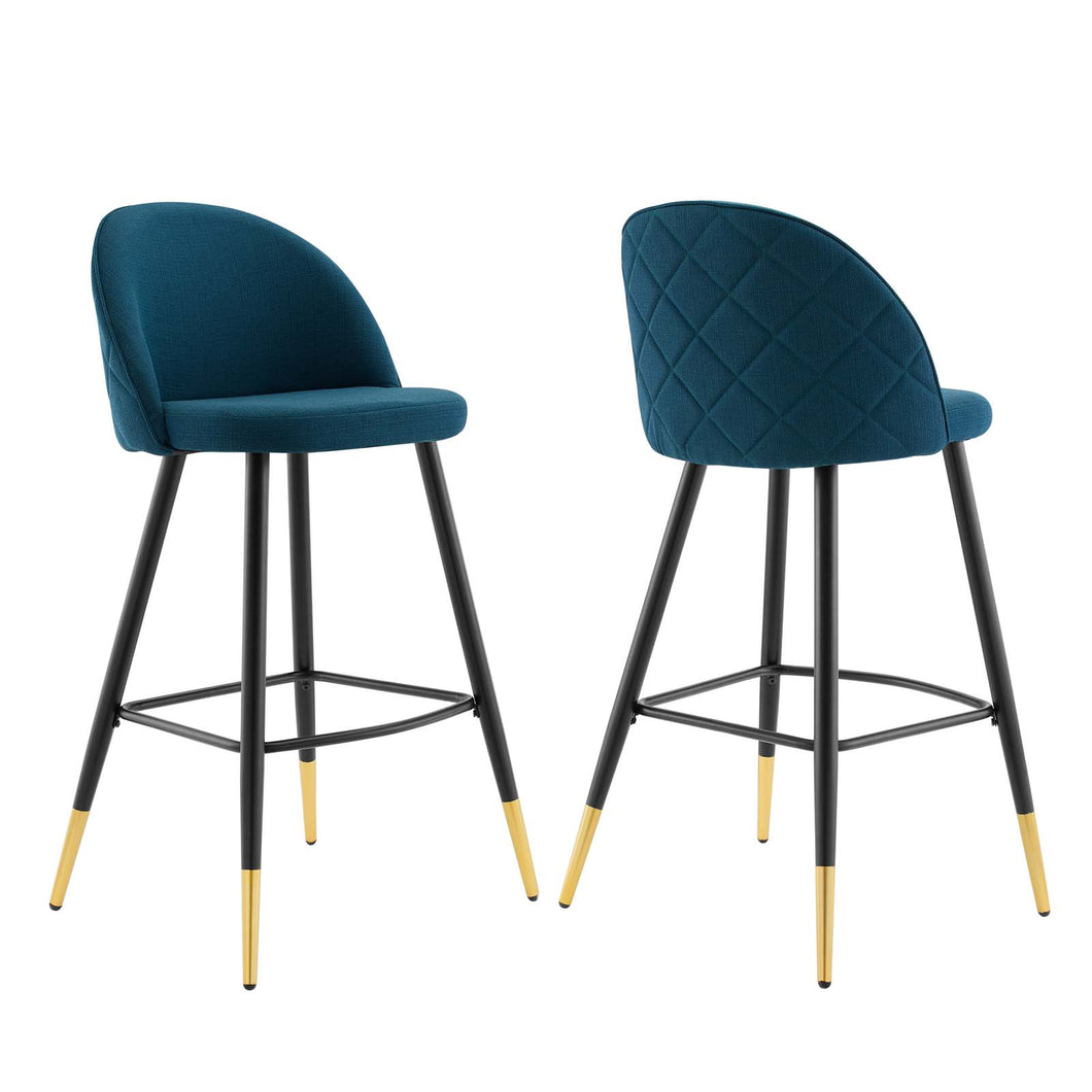 Cordial Fabric Bar Stools Set of 2 by Modway