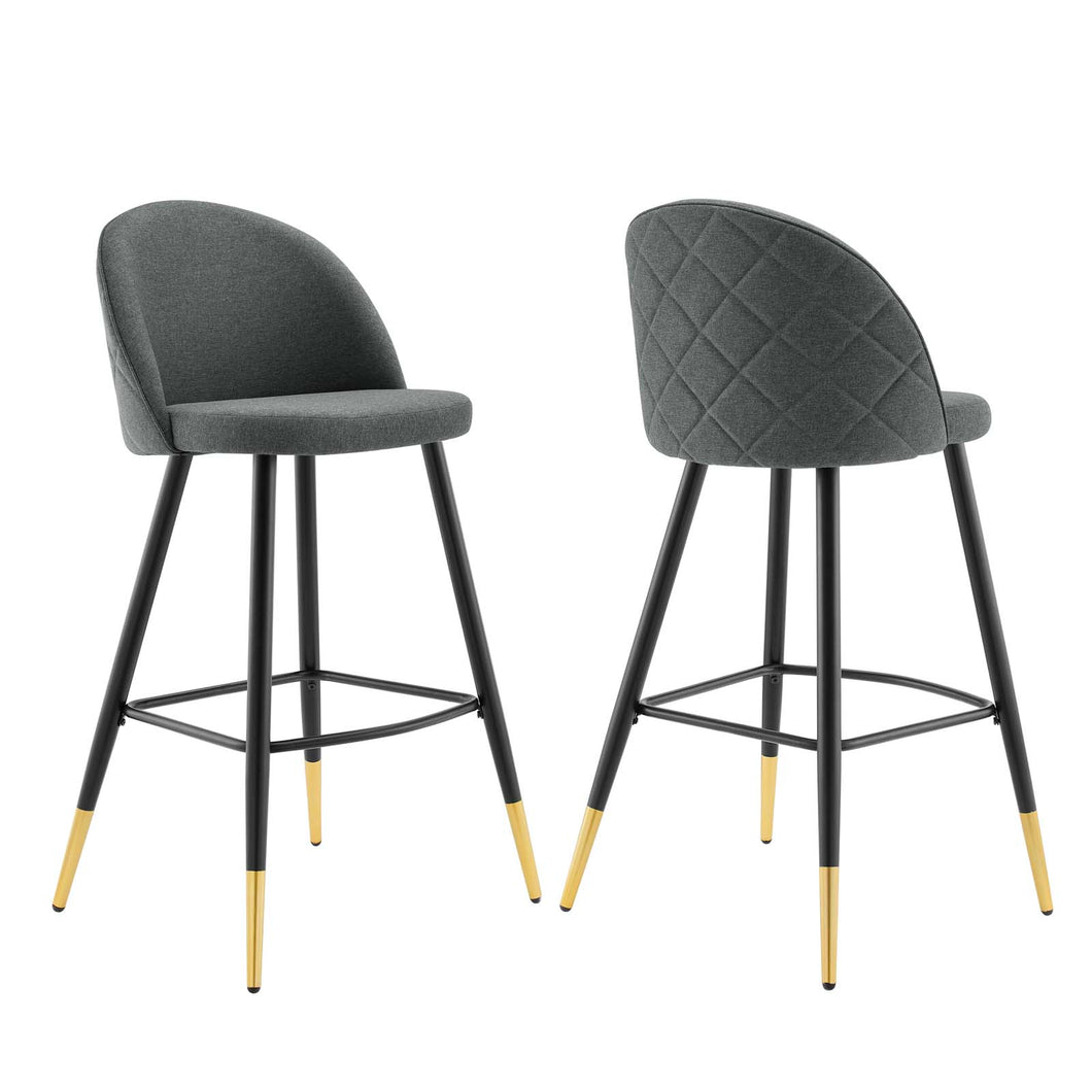 Cordial Fabric Bar Stools Set of 2 by Modway