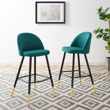 Load image into Gallery viewer, Cordial Fabric Bar Stools Set of 2 by Modway
