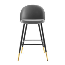 Load image into Gallery viewer, Cordial Performance Velvet Bar Stools Set of 2 by Modway
