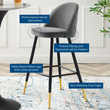 Load image into Gallery viewer, Cordial Performance Velvet Bar Stools Set of 2 by Modway
