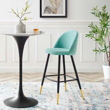 Load image into Gallery viewer, Cordial Performance Velvet Bar Stools Set of 2 by Modway
