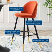 Load image into Gallery viewer, Cordial Performance Velvet Bar Stools Set of 2 by Modway
